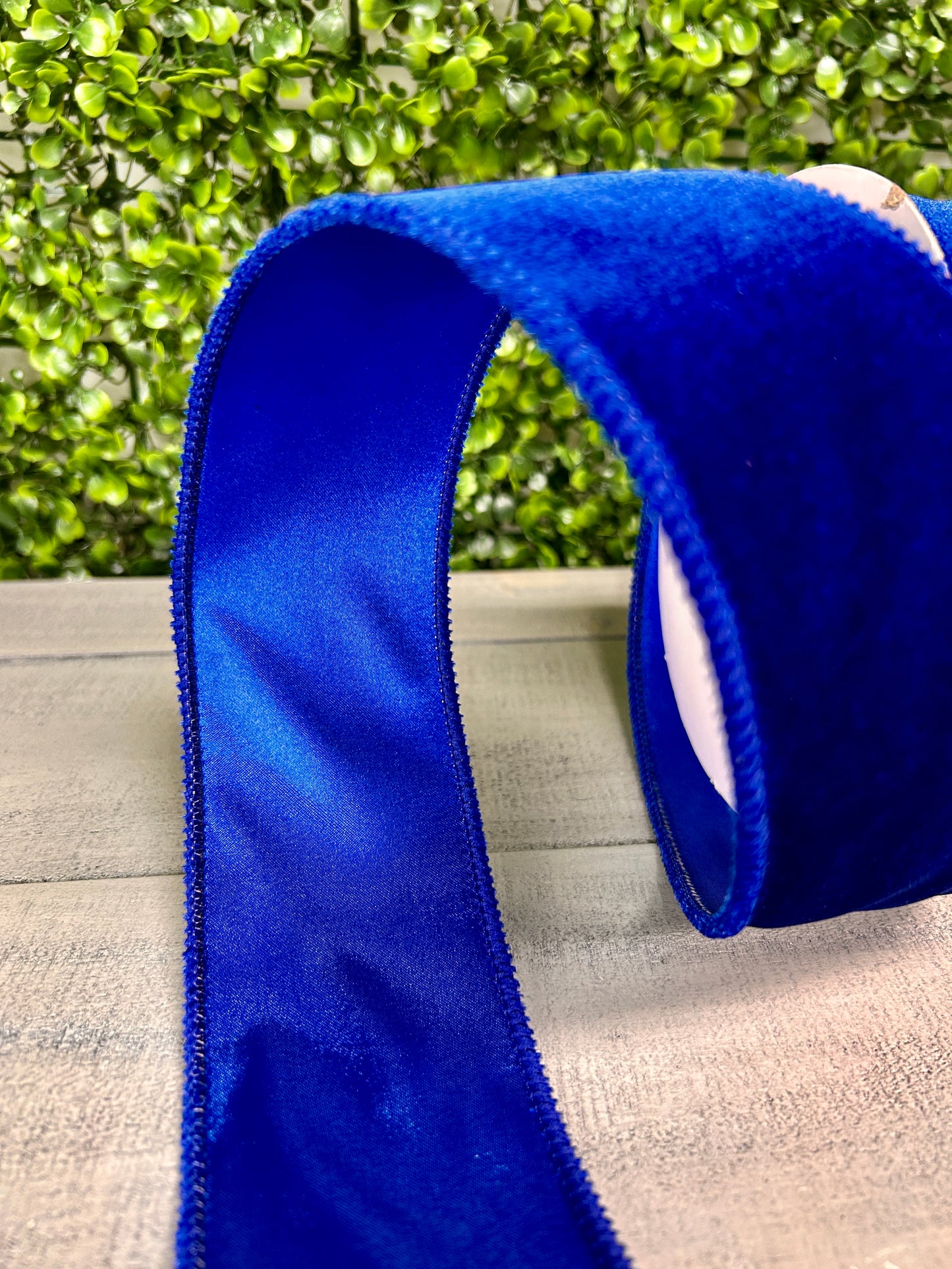 2.5 Inch By 10 Yard Royal Blue Deluxe Velvet With Satin Backing Ribbon