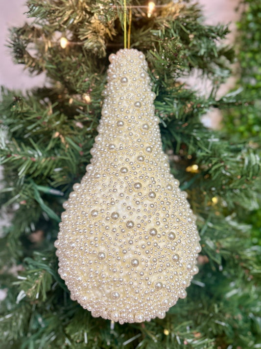 13 Inch Pearl Teardrop Hang Decor