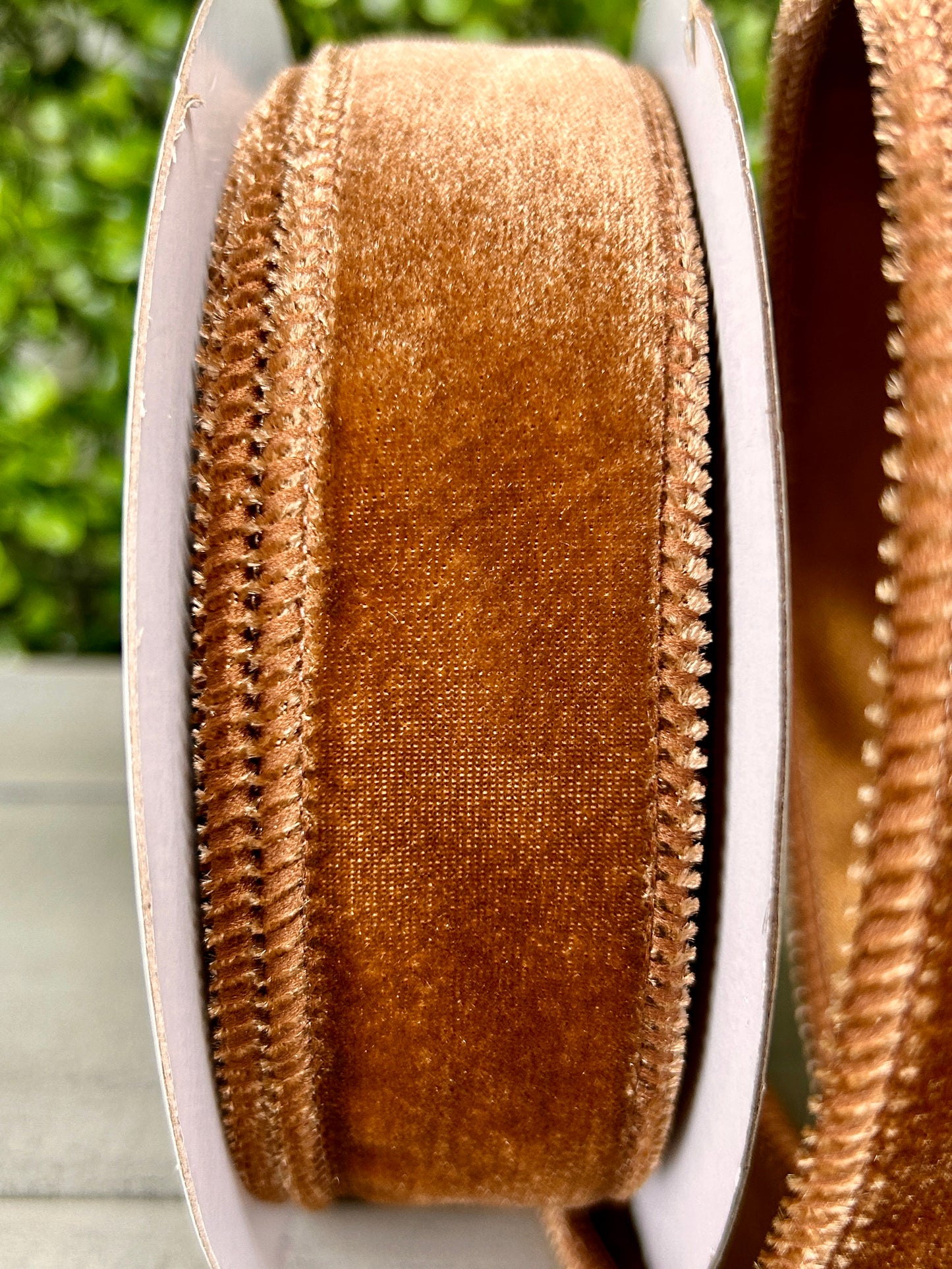 1.5 Inch By 10 Yard Chocolate Deluxe Velvet With Satin Backing Ribbon