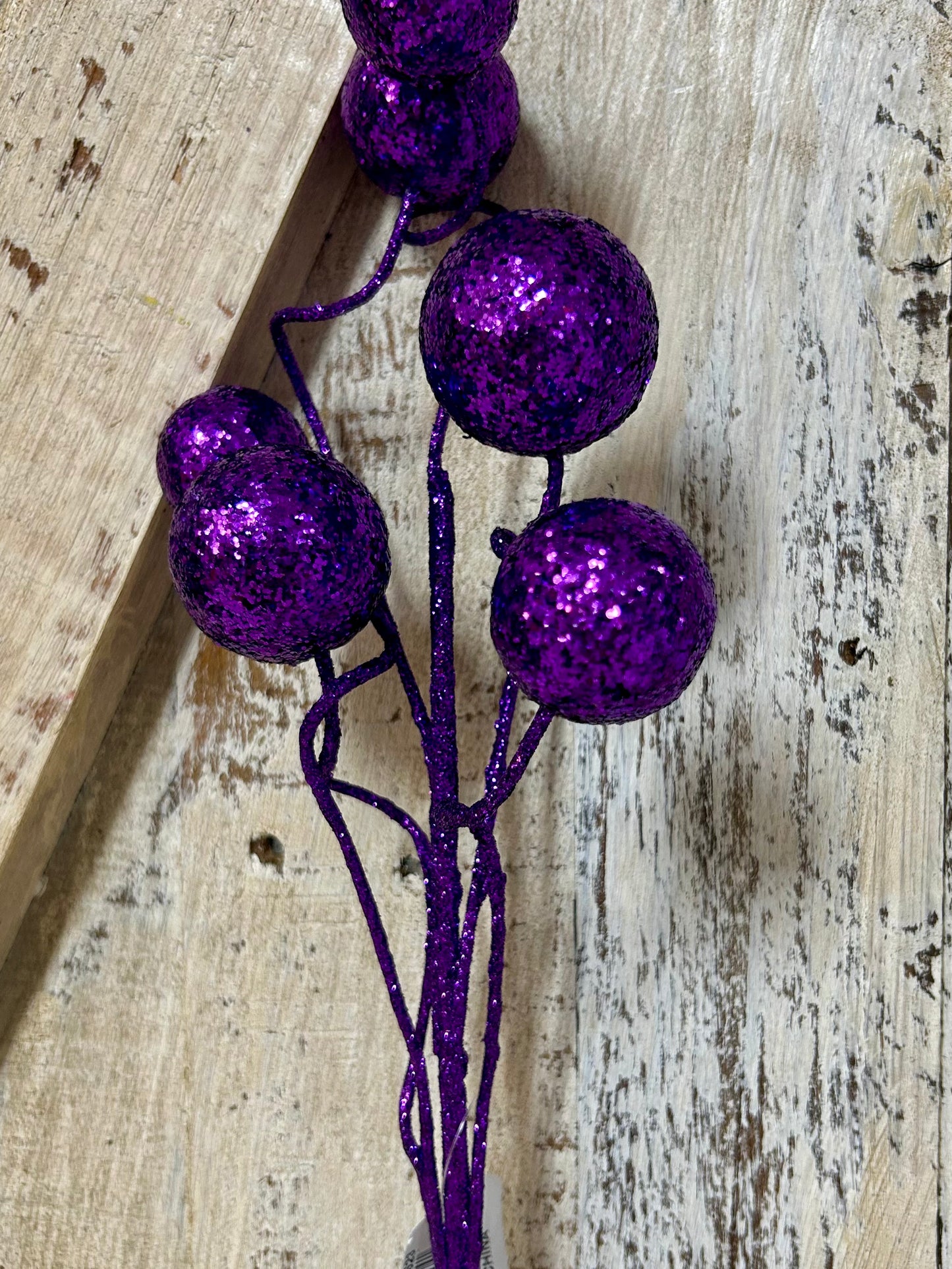 18 Inch Purple Glitter Ball Spray