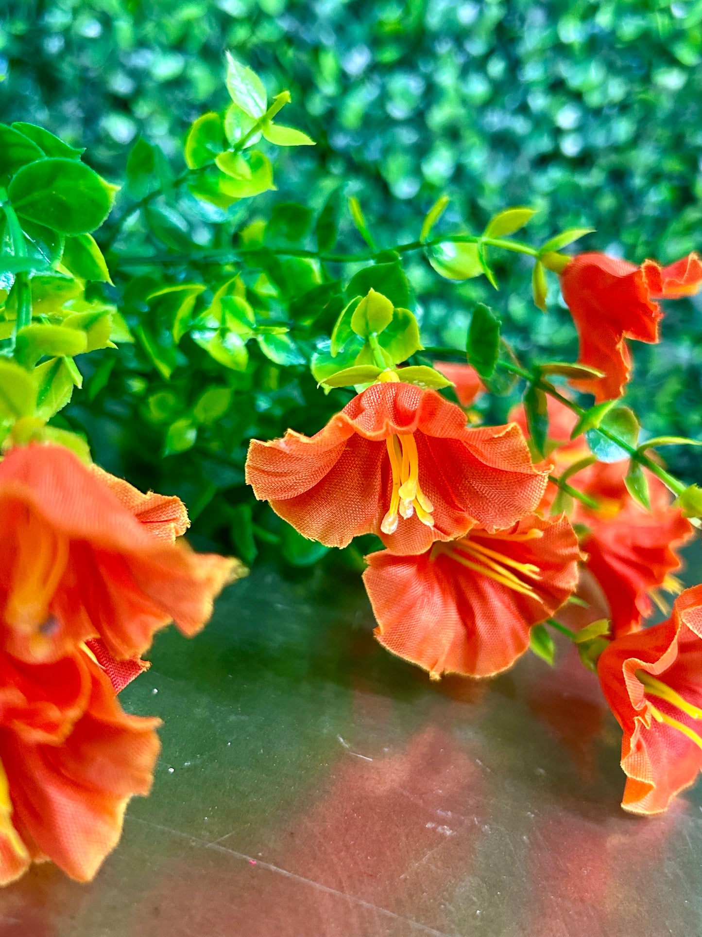 14 Inch Orange Mini Morning Glory Bunch