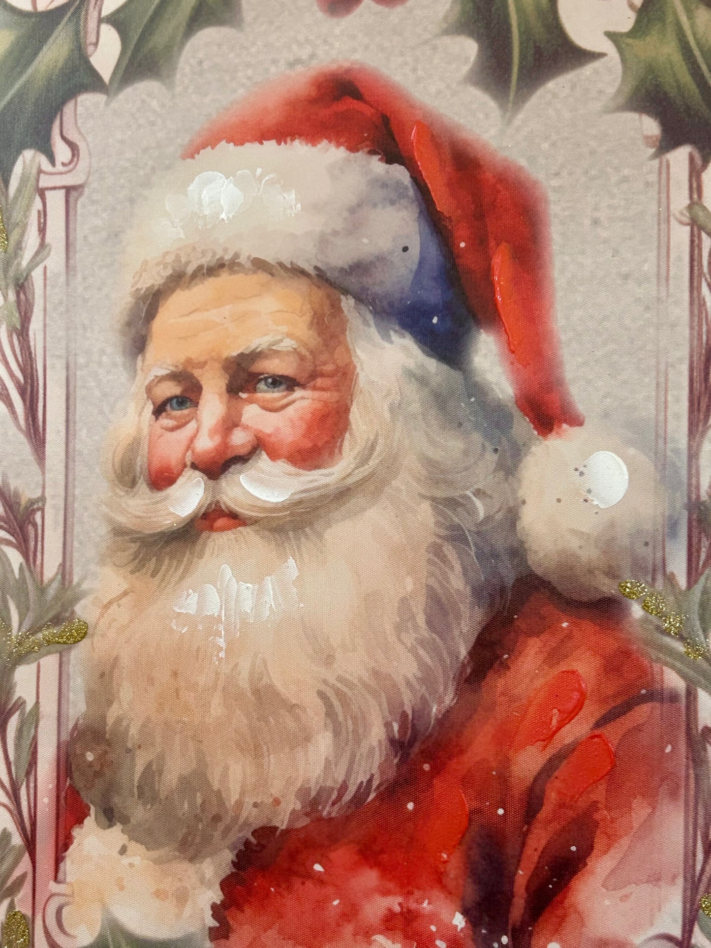 23.5 Inch Glitter Santa Arched Wall Decor Two Styles