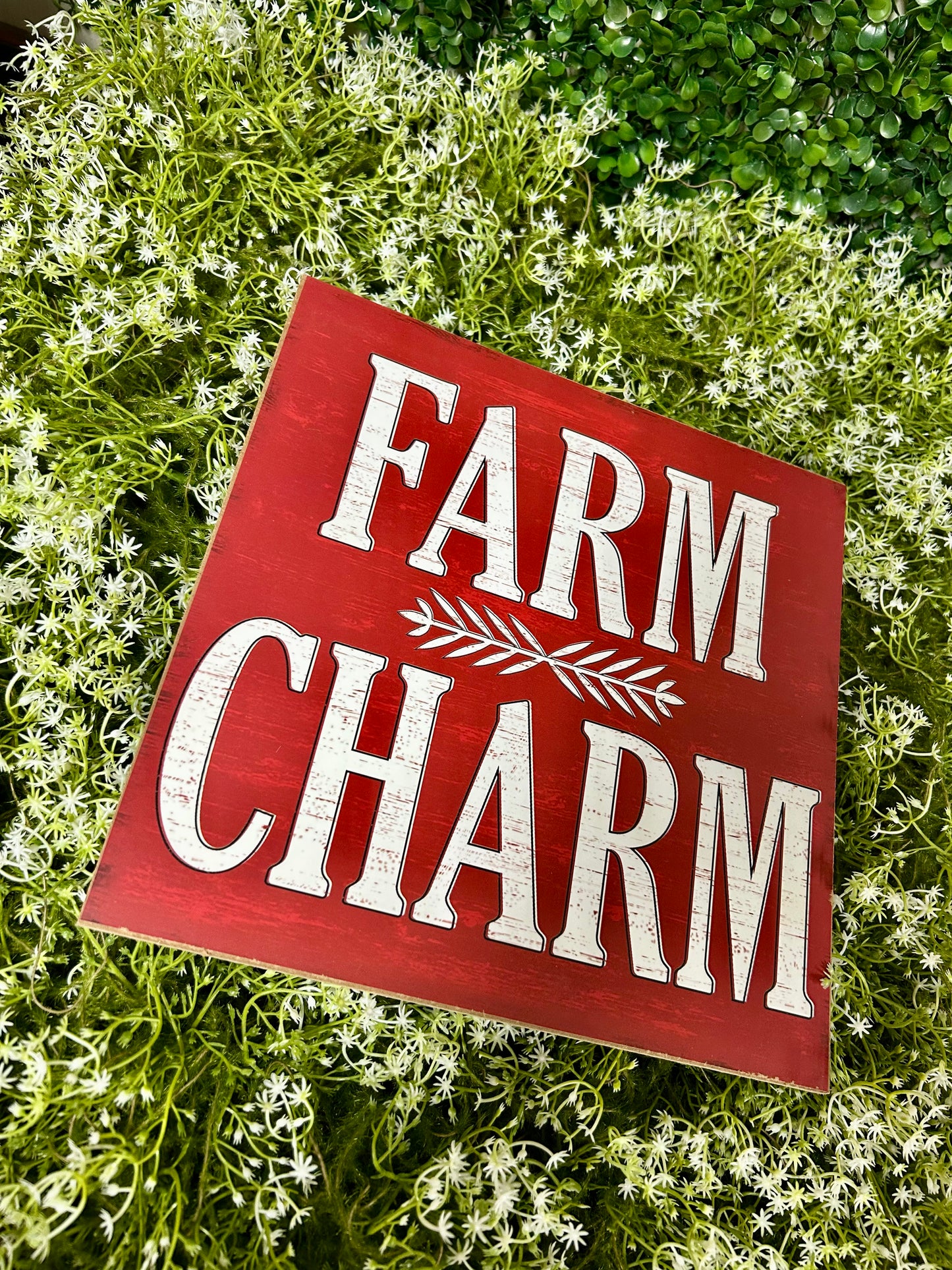 10 Inch Farm Charm Wood Sign Two Styles