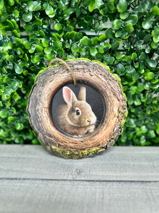 5.25 Inch Bunny In A Tree Sign