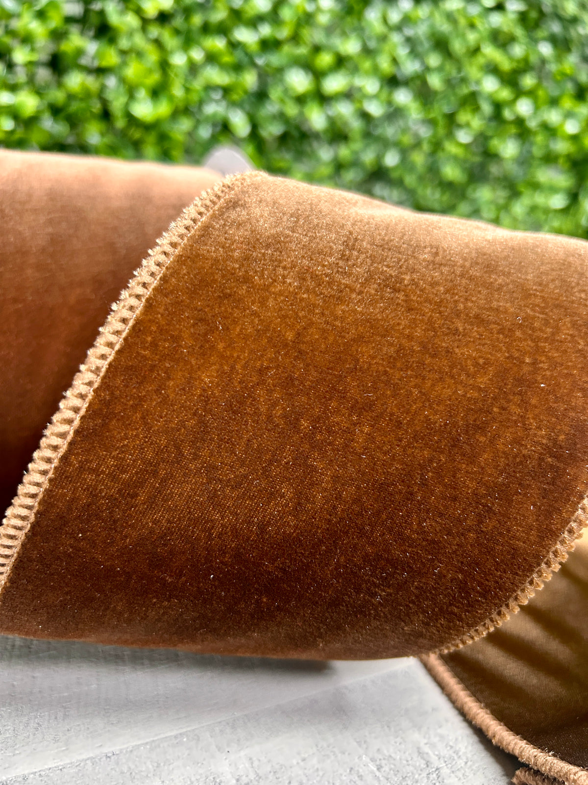 4 Inch By 10 Yard Chocolate Deluxe Velvet With Satin Backing Ribbon