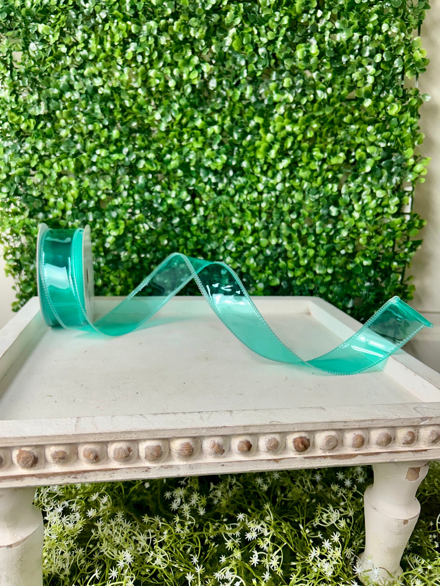 1.5 Inch By 10 Yard Aqua Jelly Ribbon