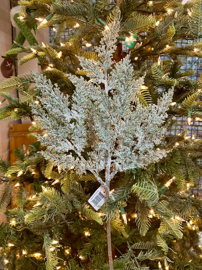 21.5 Inch Snow Cedar Spray