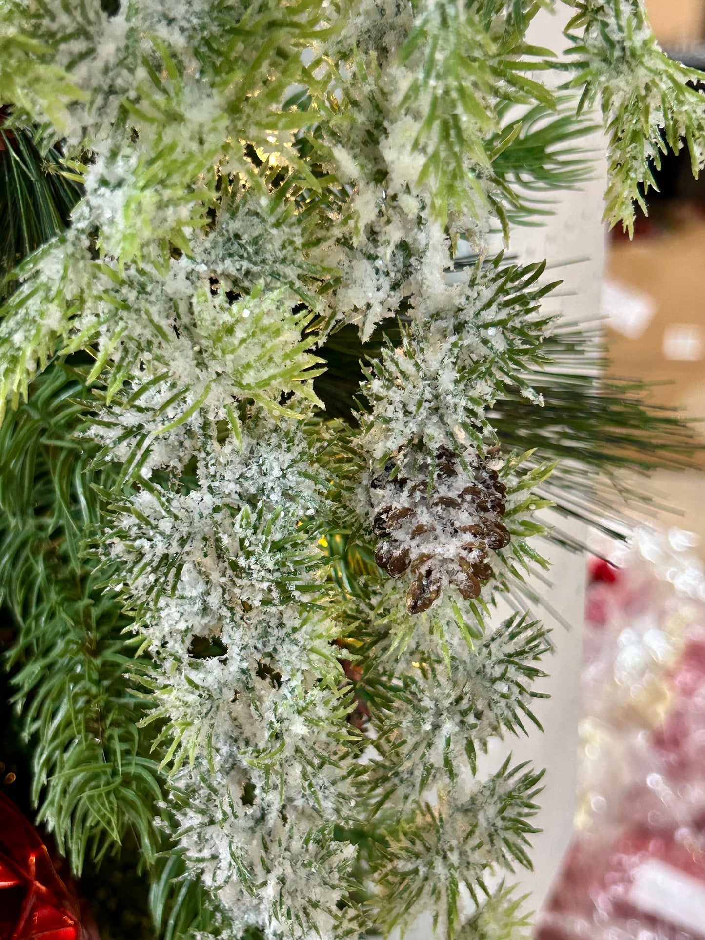 46 Inch Hanging Snow Pine Spray