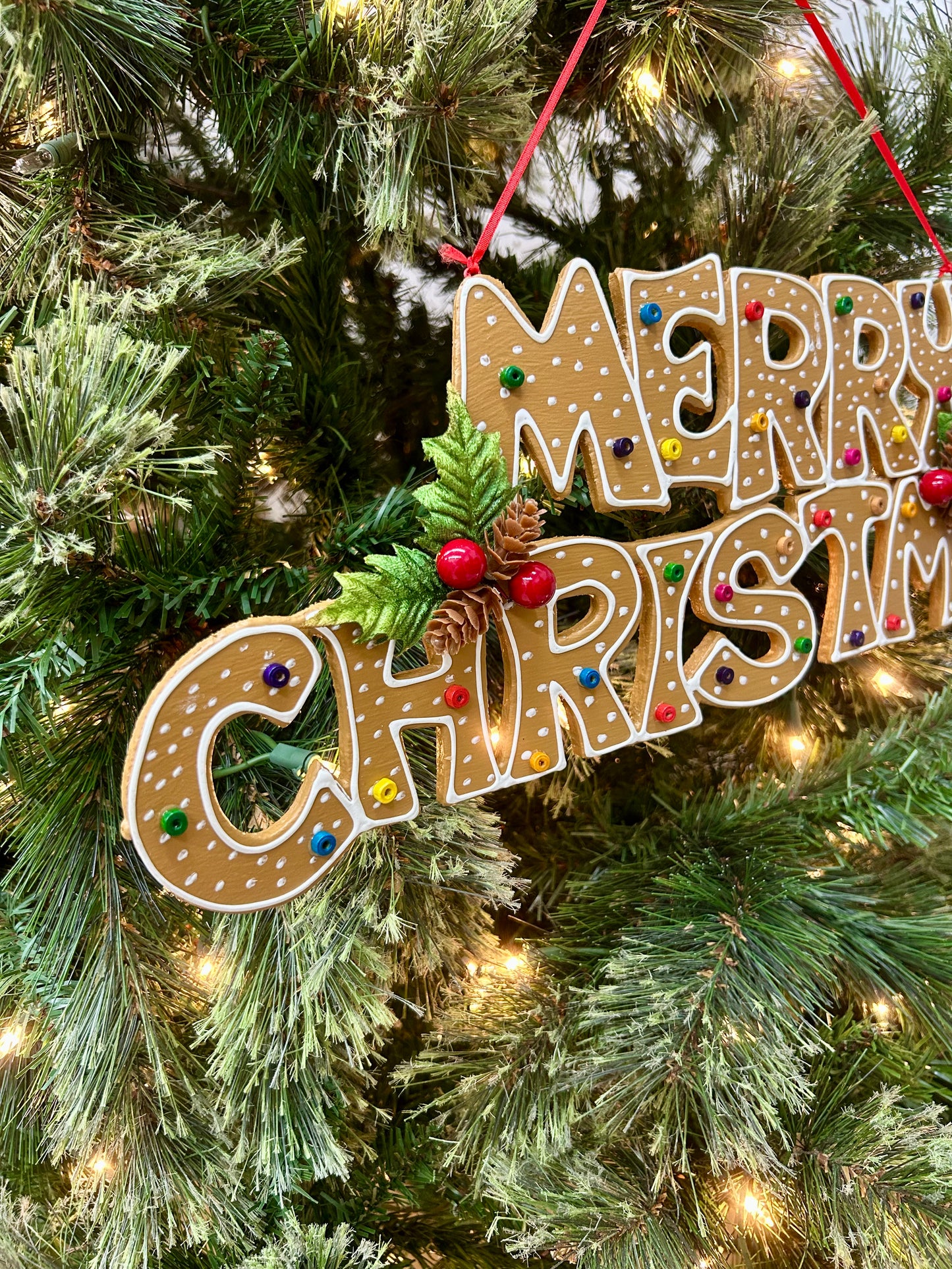 19 Inch Gingerbread Merry Christmas Banner