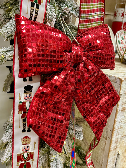 12 Inch Red Bow Ornament