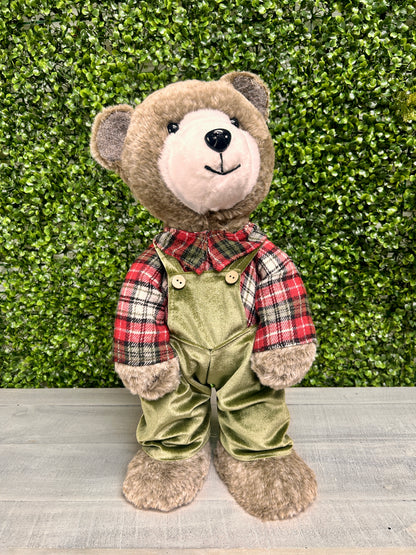 20 Inch Plaid Standing Bear