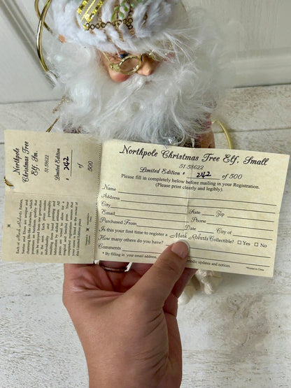 Mark Roberts Small 17 Inch Northpole Christmas Tree Elf