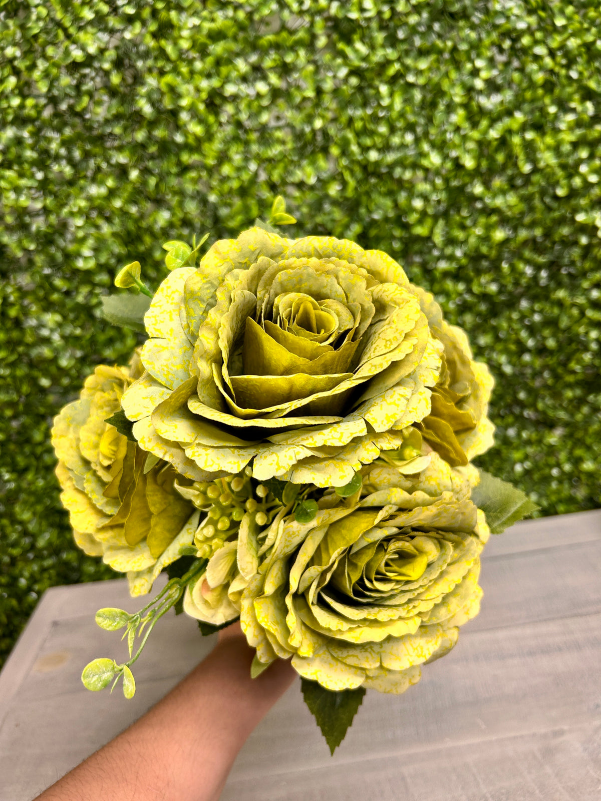 18 Inch Green Rose Hydrangea Bush