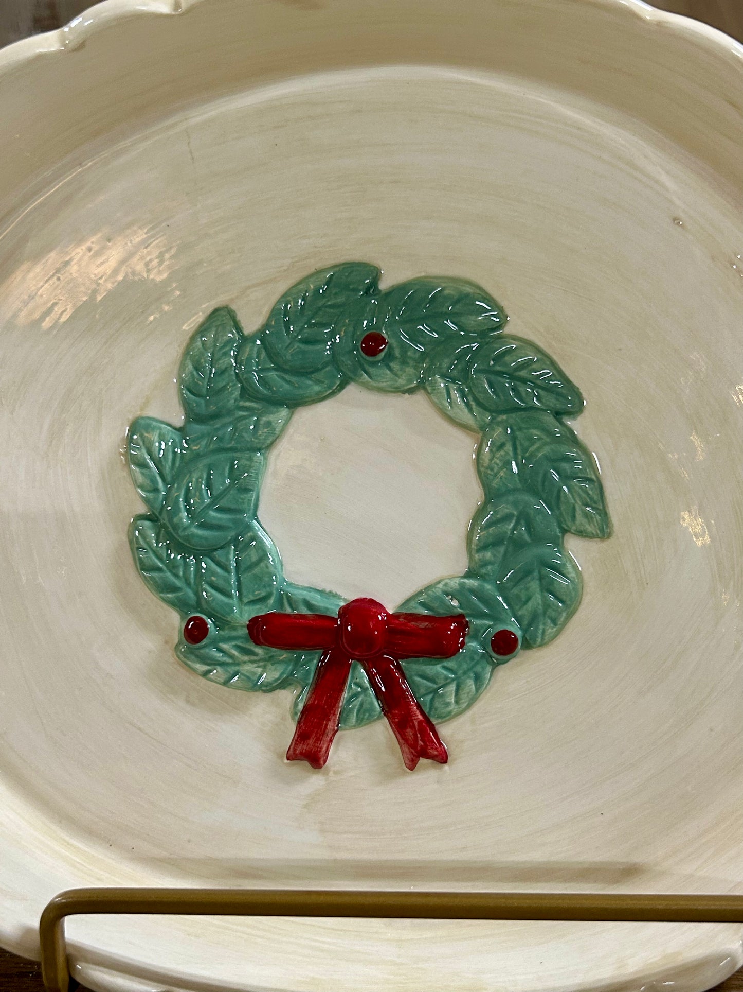 8 Inch Ceramic Wreath Platter