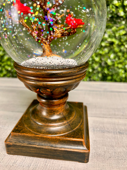 Acrylic Cardinal Globe On Stand With Sound Two Assorted