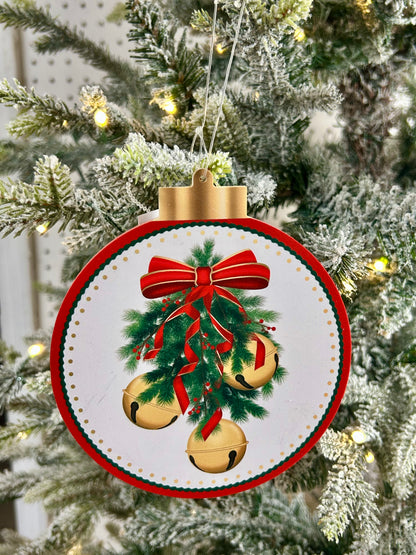 5.5 Inch Double Sided Bells Ornament Two Styles