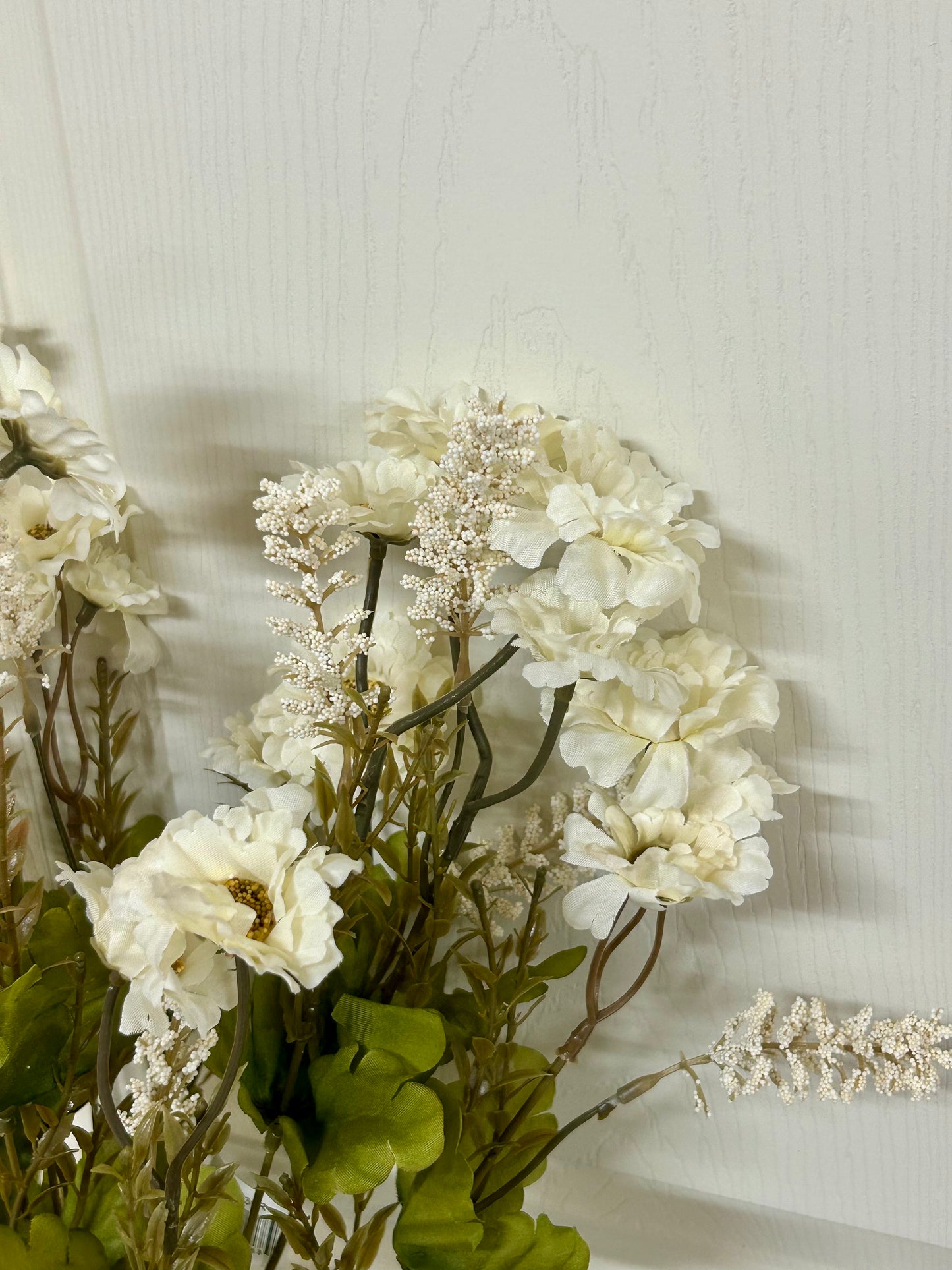 19 Inch Cream Mini Daisy And Astilbe Bush