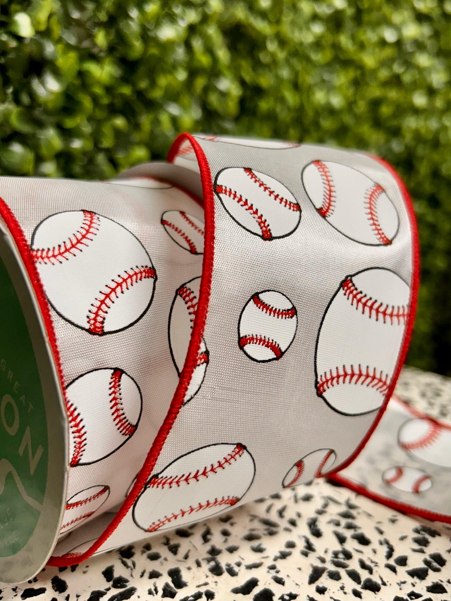 2.5 Inch By 10 Yard Baseball Ribbon
