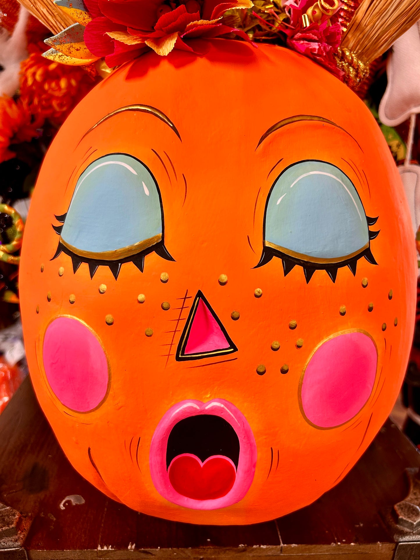 Gossip Gourdy Decorative Pumpkin