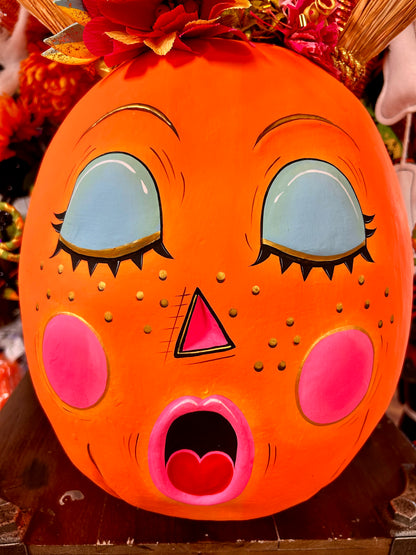 Gossip Gourdy Decorative Pumpkin