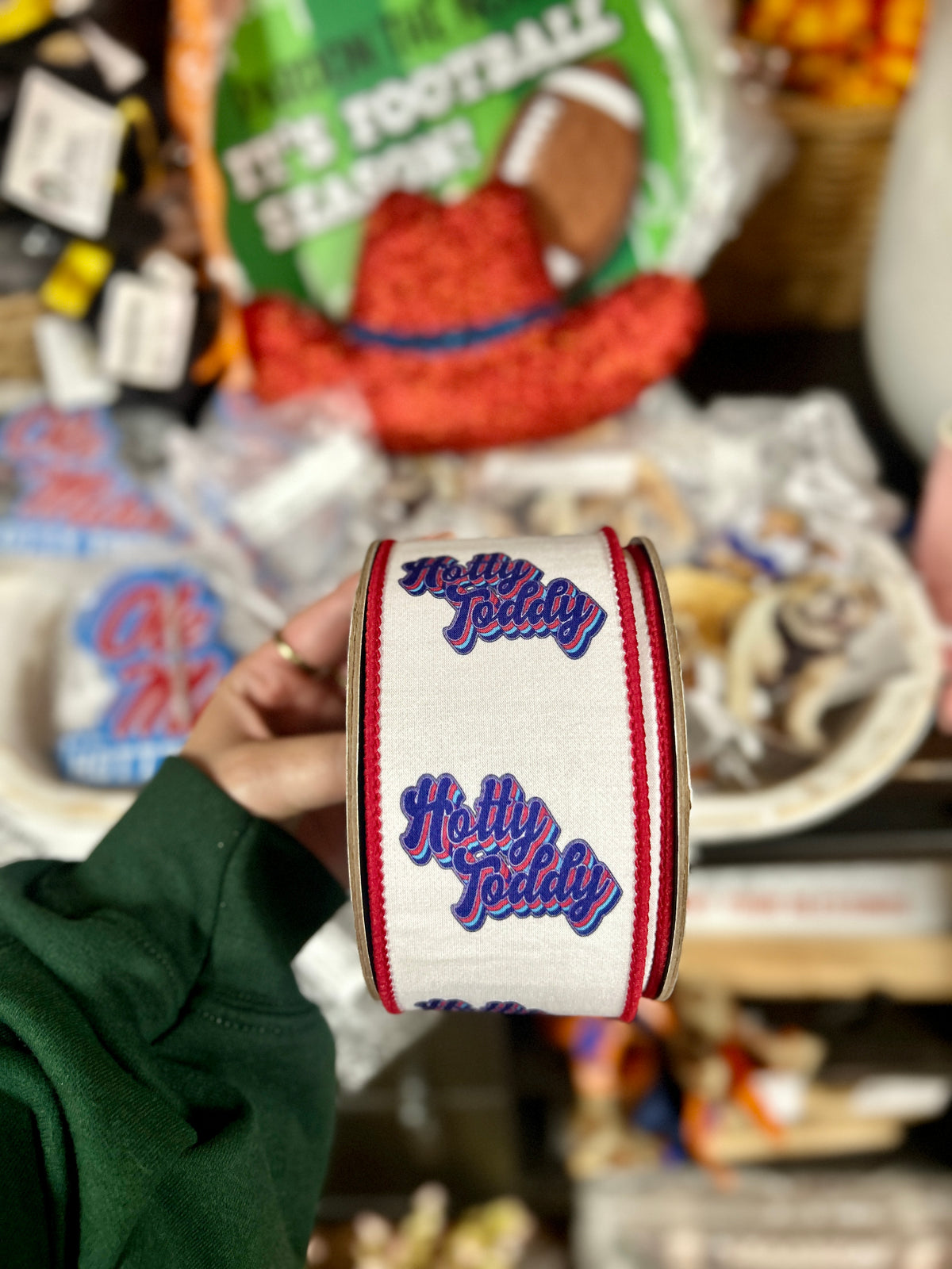 2.5 Inch By 10 Yard Hotty Toddy Fused Dupioni Backed Wired Edge Ribbon