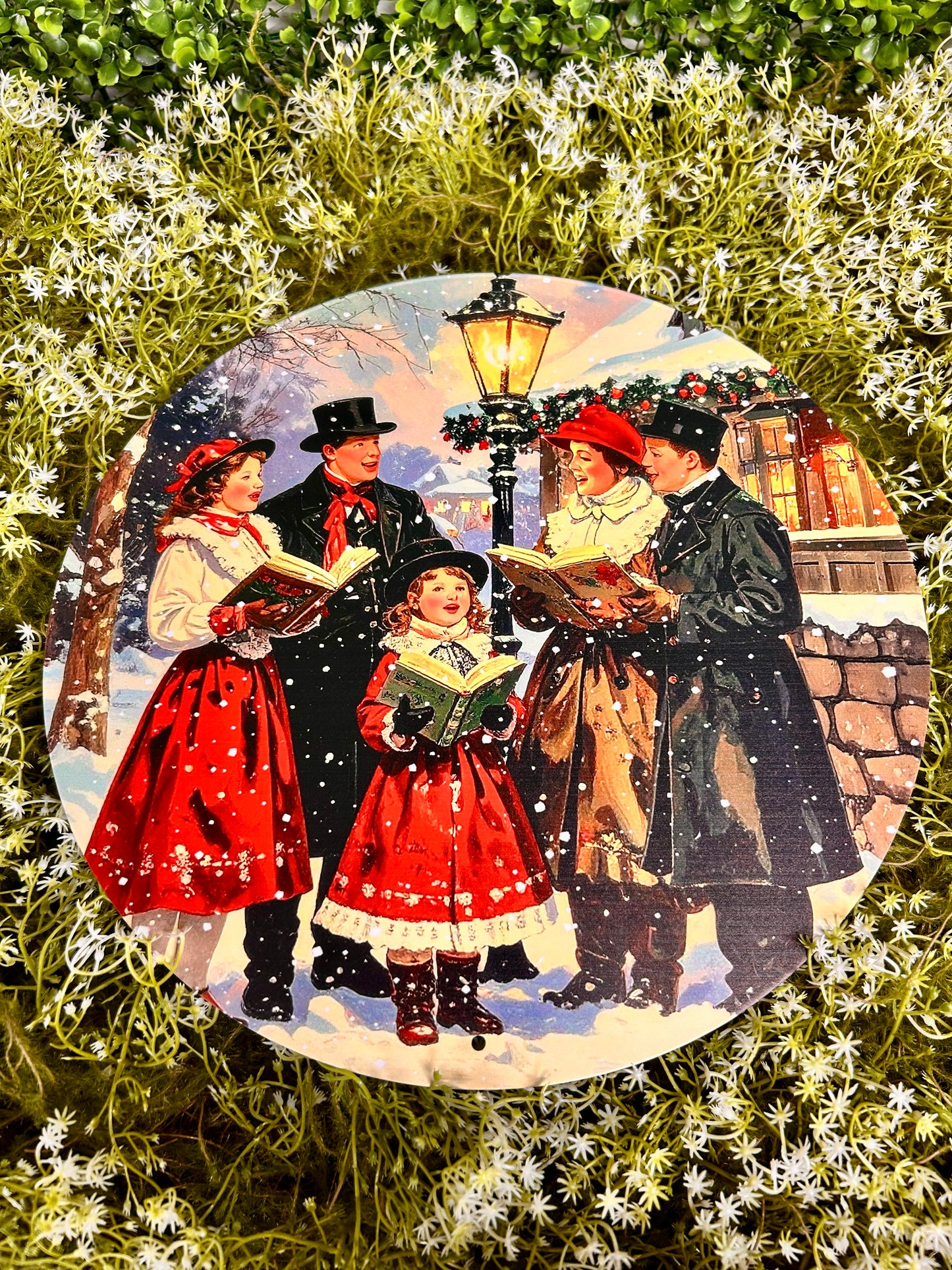 12 Inch Christmas Carolers Metal Sign