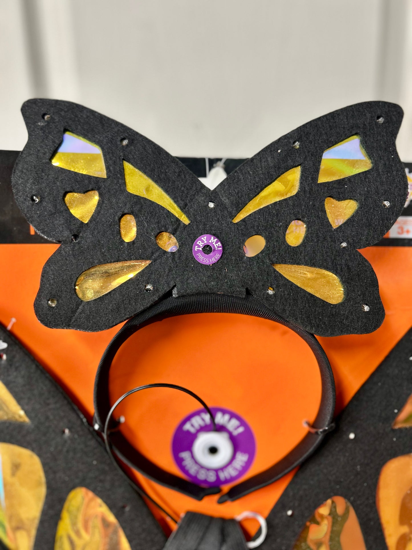 Happy Halloween Light Up Wings And Headband Set