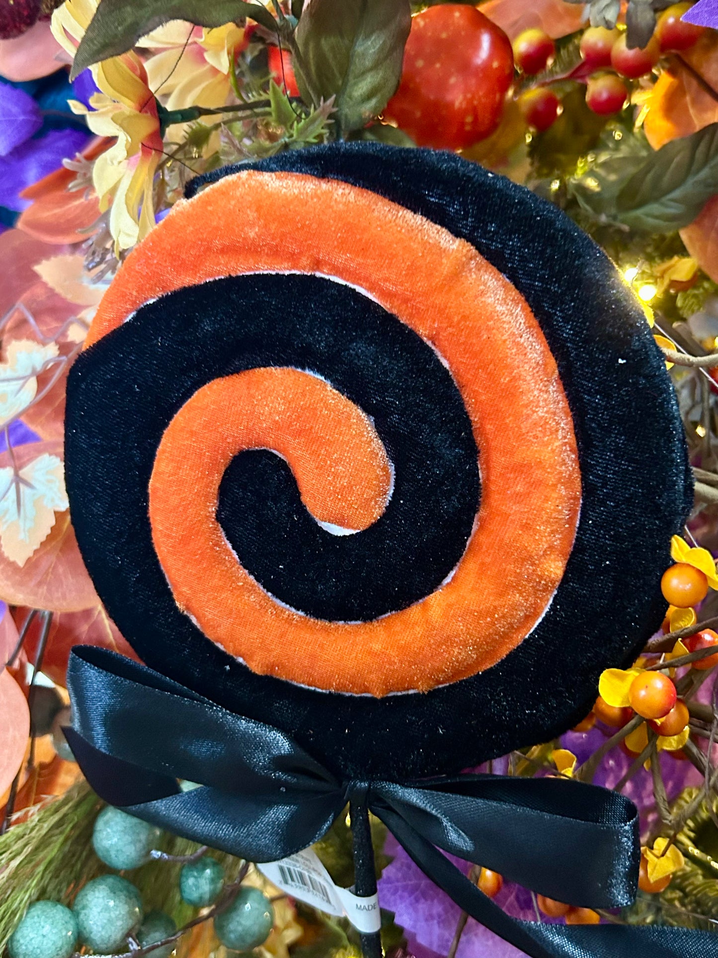 20 Inch Velvet Stripe Halloween Lollipop Two Styles
