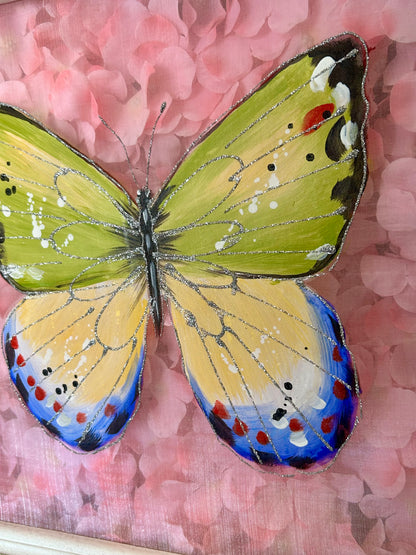 16 X 16 Inch Painted Butterfly Screen Four Styles
