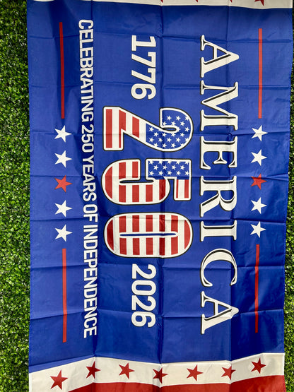 3 Foot By 5 Foot 250 Years Of Independence American Flag