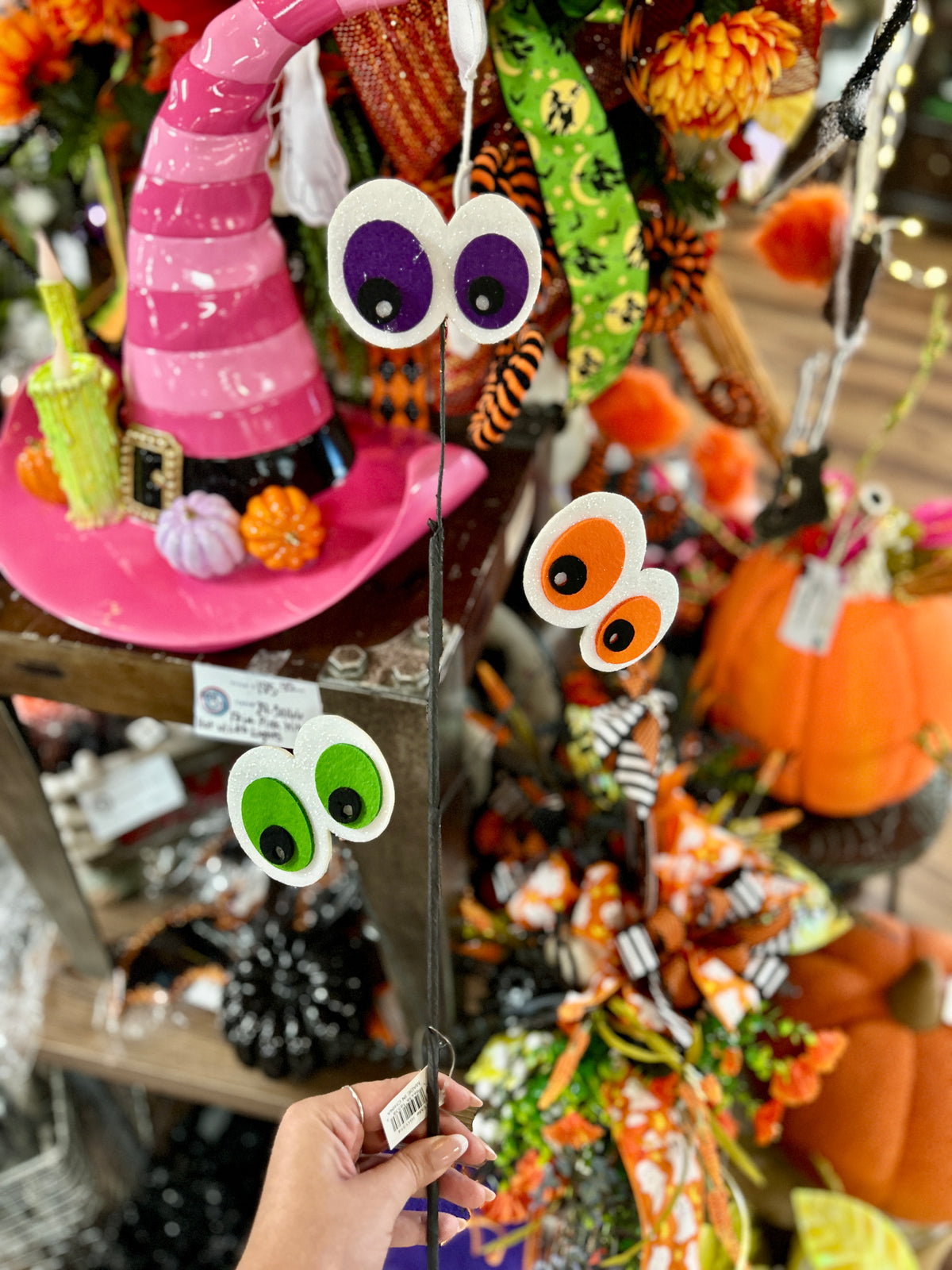 30 Inch Glitter Felt Eyeball Spray