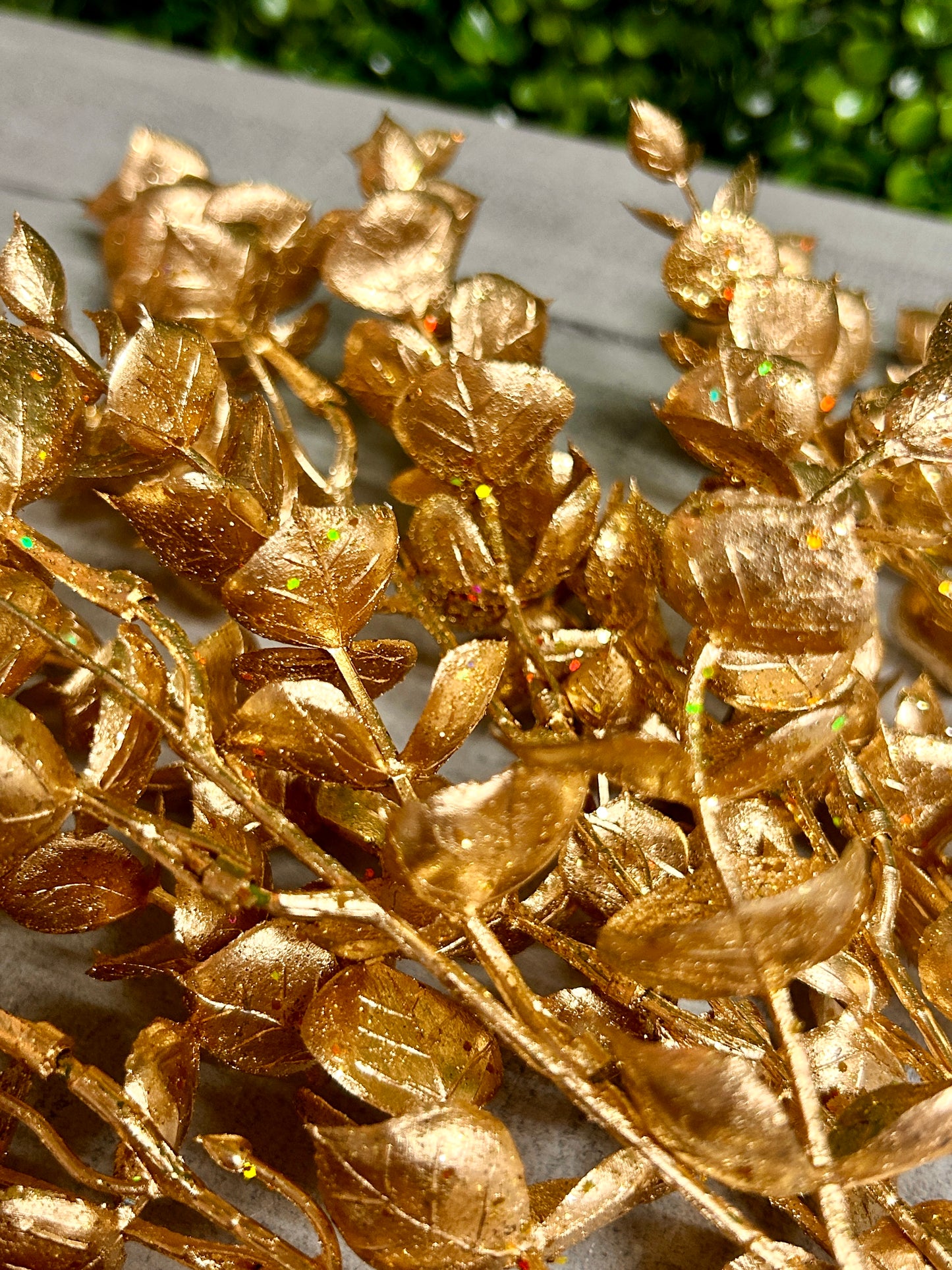 18 Inch Gold Eucalyptus Bush