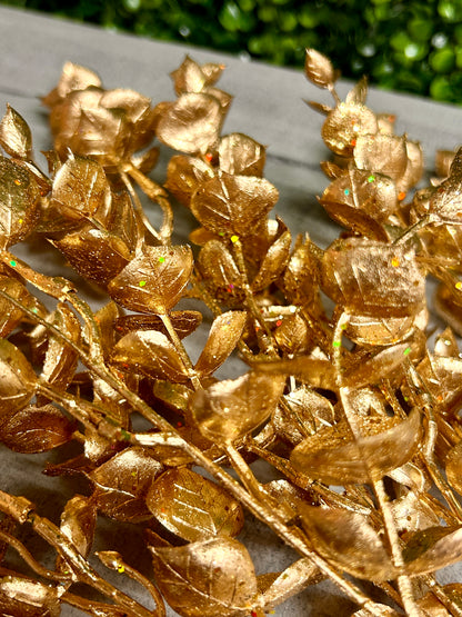 18 Inch Gold Eucalyptus Bush
