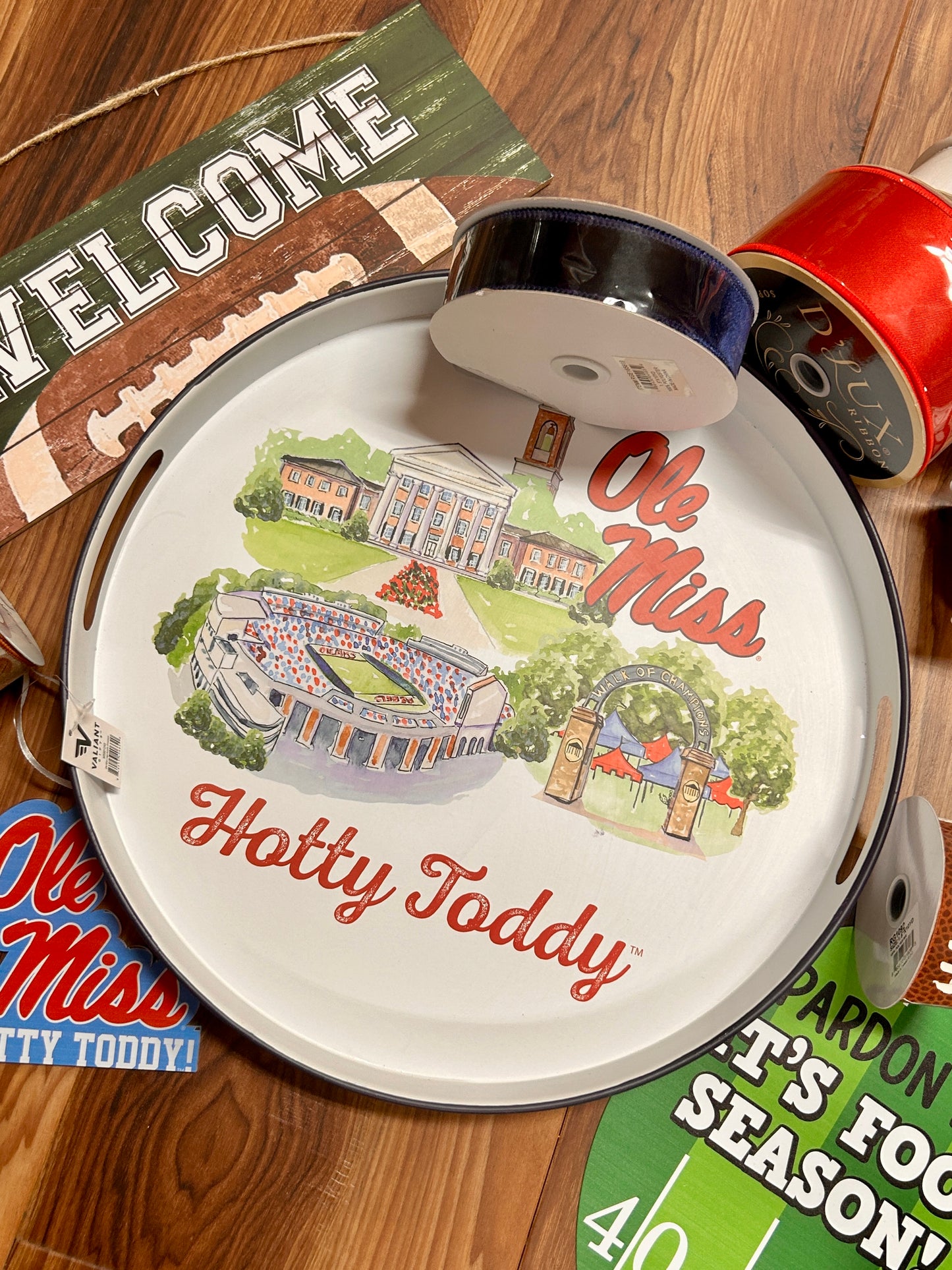 Ole Miss Landmark Round Tray