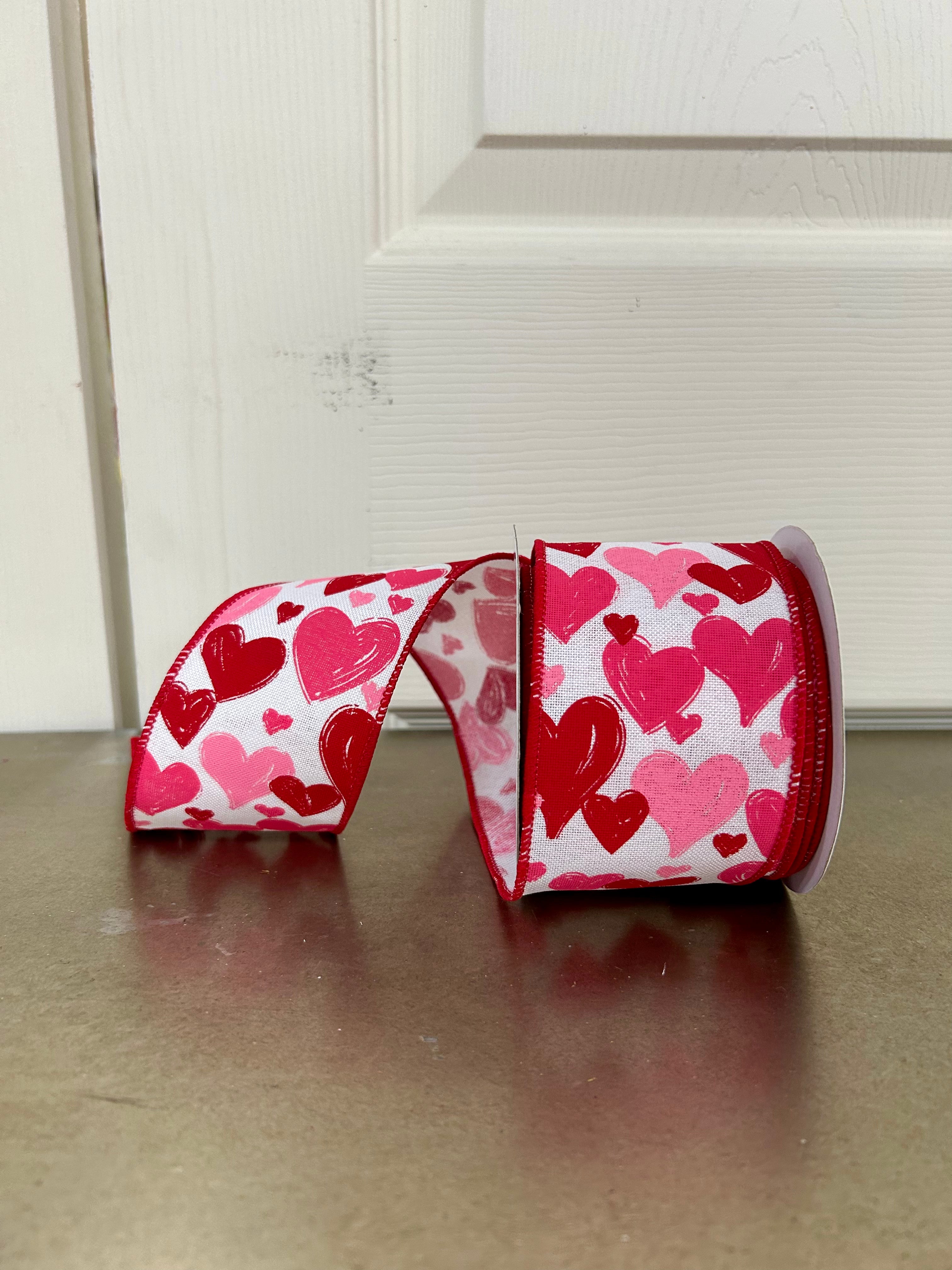 2.5 Inch By 10 Yard Hand Drawn Hearts Ribbon – TMIGifts