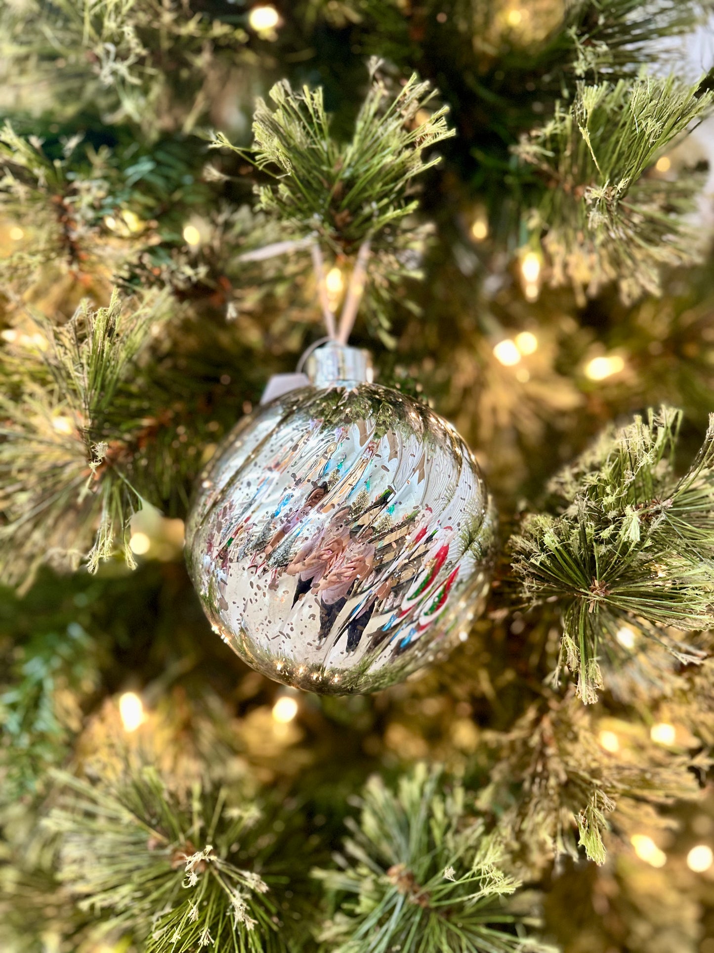 5 Inch Ball Ornament Silver