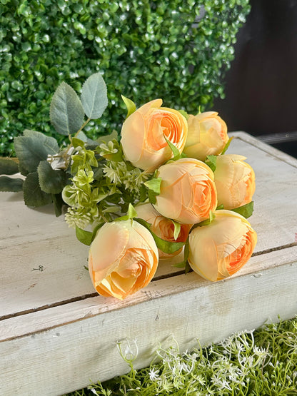 16.5 Inch Yellow Ranunculus Bush