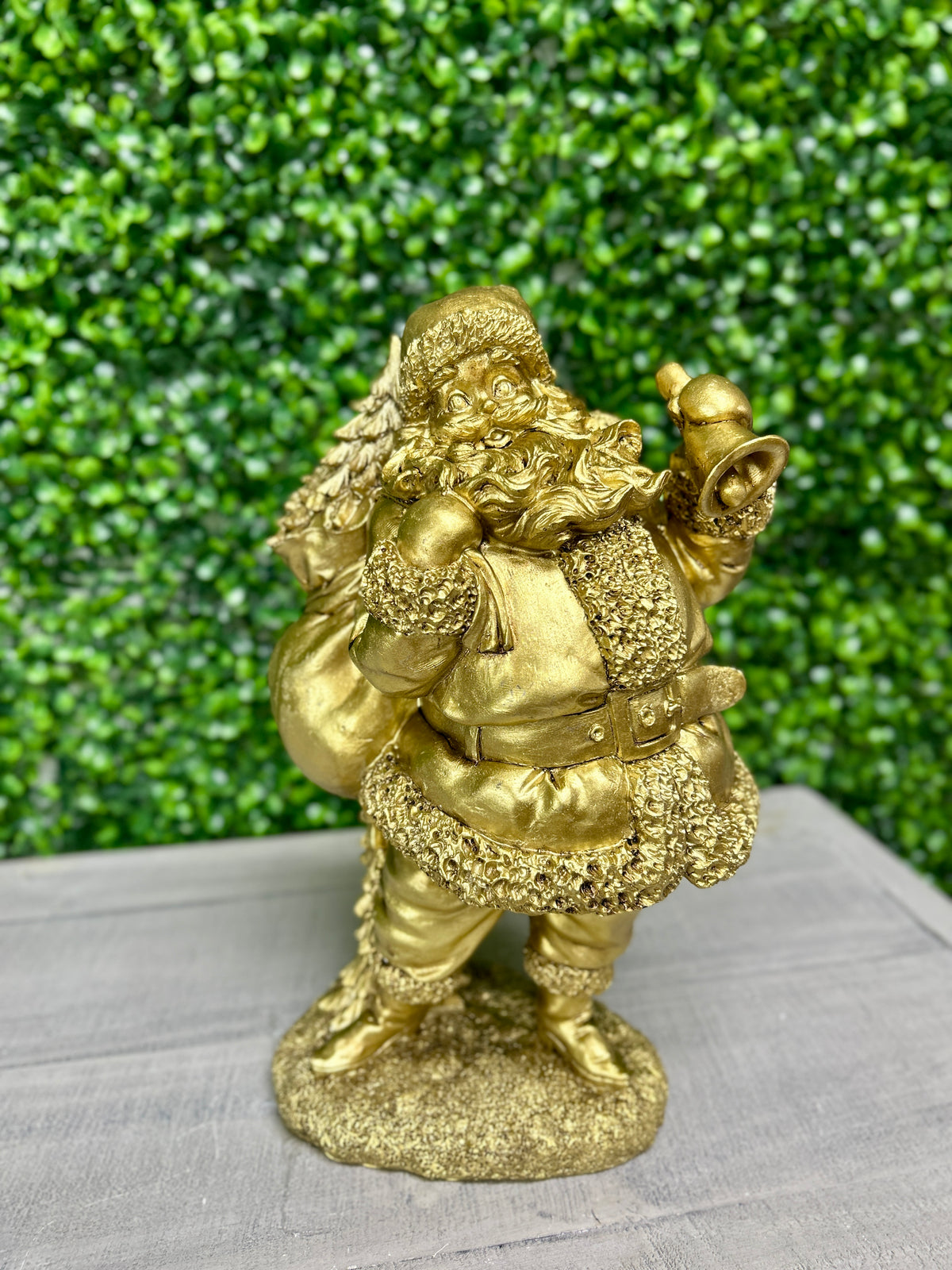 11.5 Inch-12 Inch Antique Gold Resin Santas Three Styles