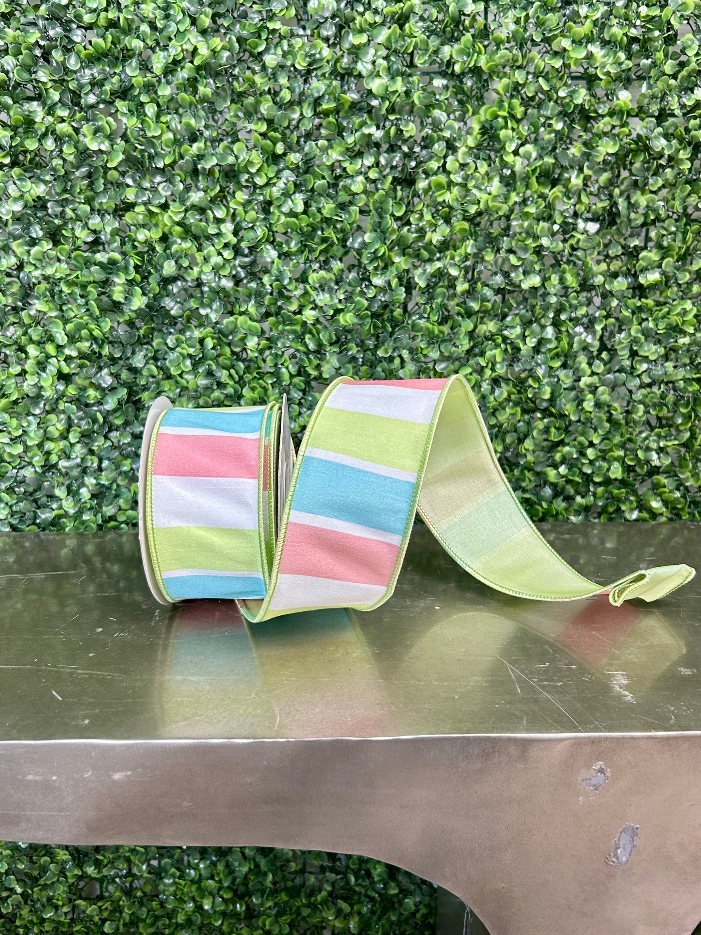 David Christopher 2.5 Inch By 10 Yard Spring Block Pattern Ribbon