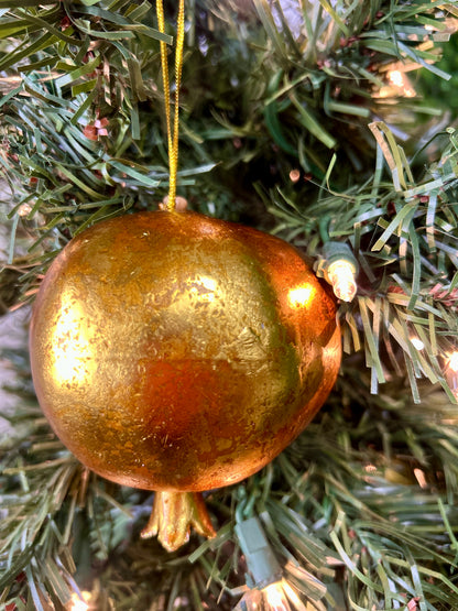 3.5 Inch Antique Bronze Old World Pomegranate Ornament