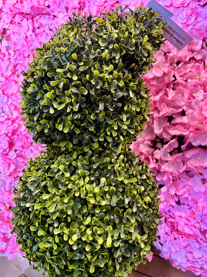 33.5 Inch Boxwood Bunny Topiary Potted Tree