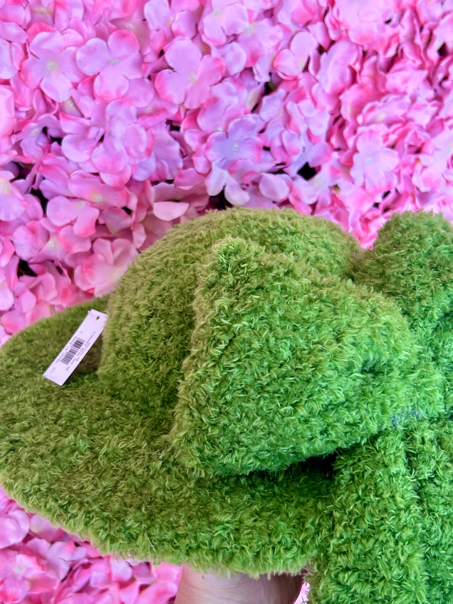 5 Inch Green Furry Moss Hat