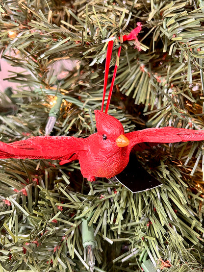 Resin Cardinal Ornaments Three Styles