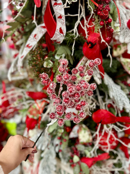 16 Inch Red Ice Berry Pick