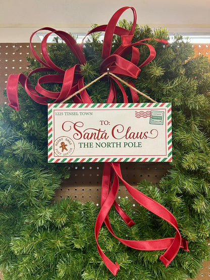 12.5 Inch Glitter Letter To Santa Sign