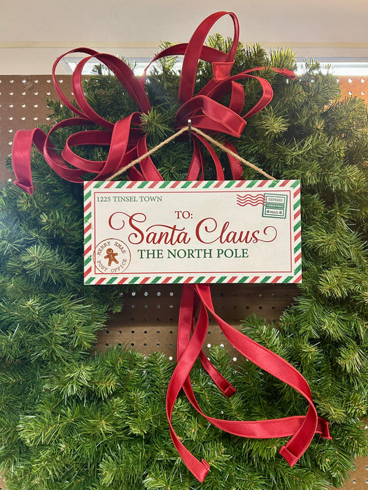 12.5 Inch Glitter Letter To Santa Sign