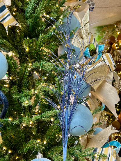 35 Inch Smoke Blue Glitter Fishline Spray