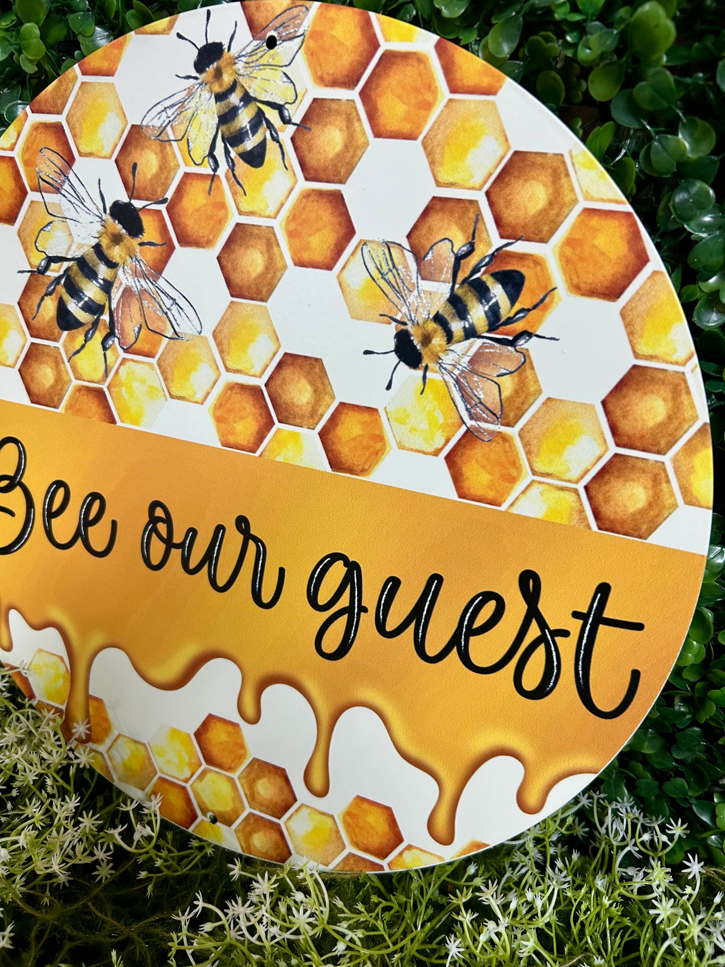 12 Inch Metal Bee Our Guest Sign
