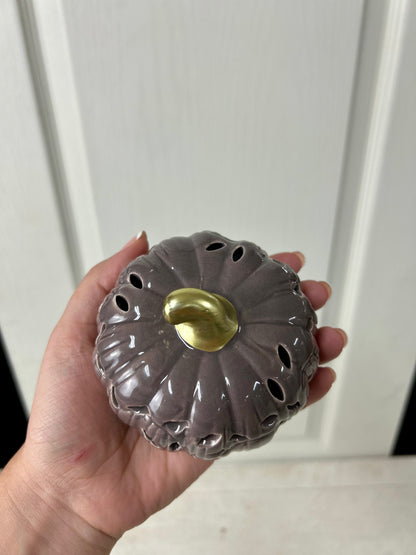 Mini Ceramic Pumpkin Grey