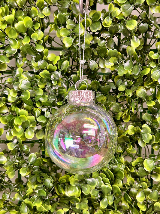 2.75 Inch Iridescent 8 Piece Boxed Ornament
